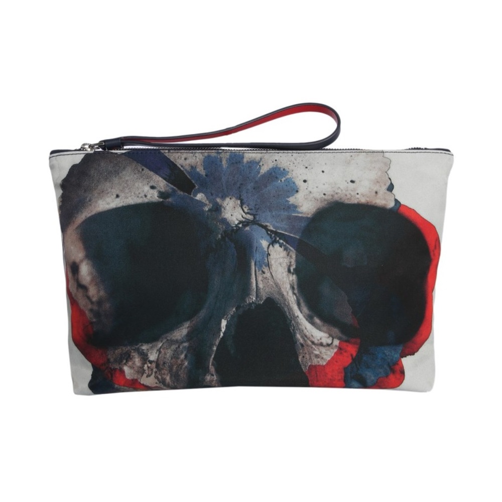 Alexander McQueen Zip-up Multicolour Print Clutch